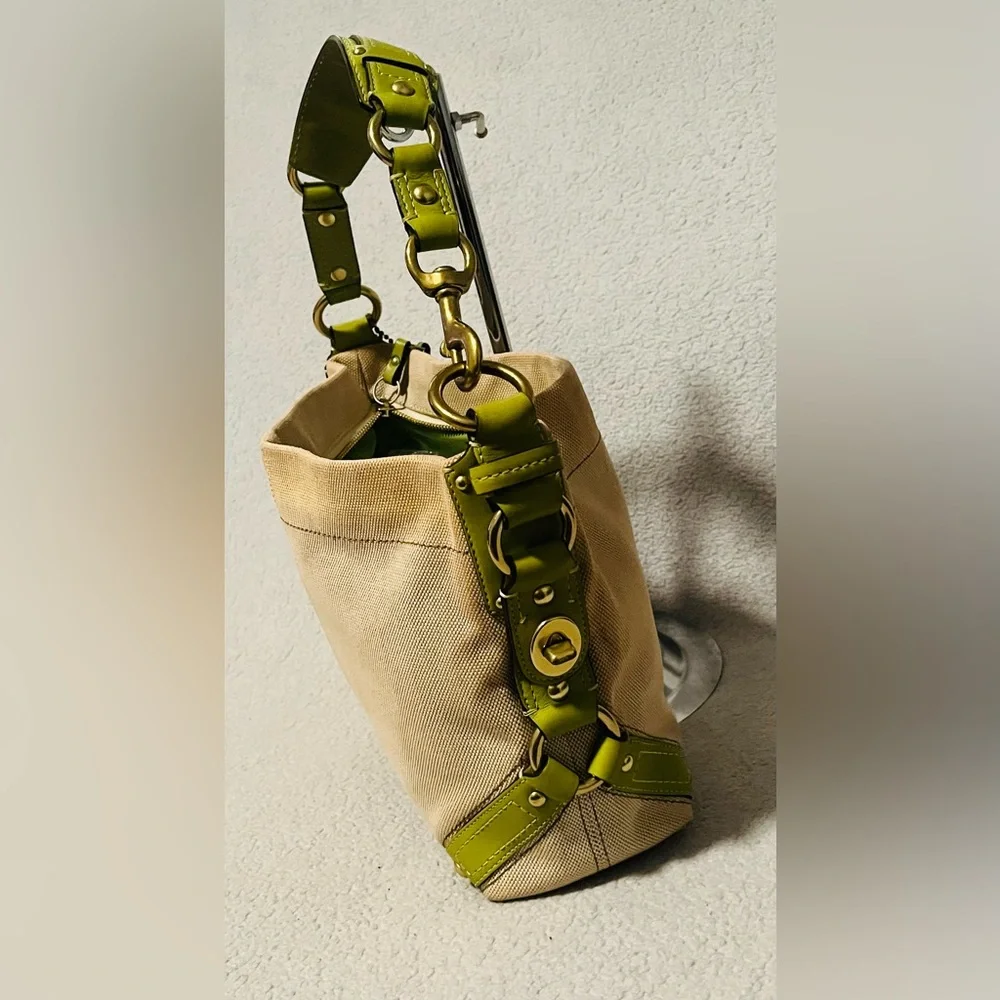 COACH Vintage Carly Canvas/Leather Handbag - Picture 11 of 13